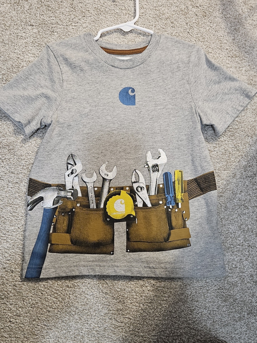 Carhartt Kids' Gray Tee with Tool Belt Graphic